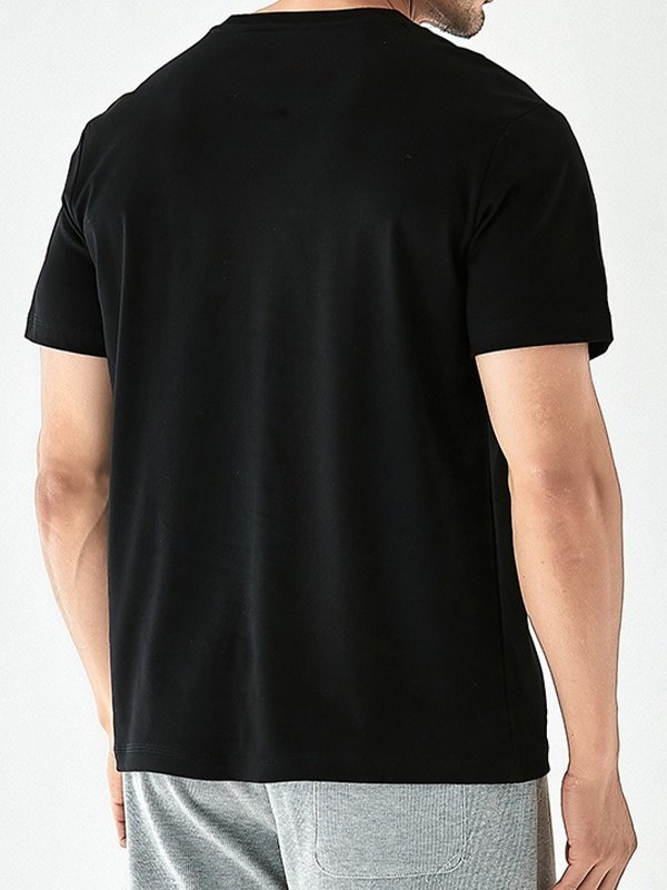 Men's Liquid Ammonia Cotton Short Sleeves-1