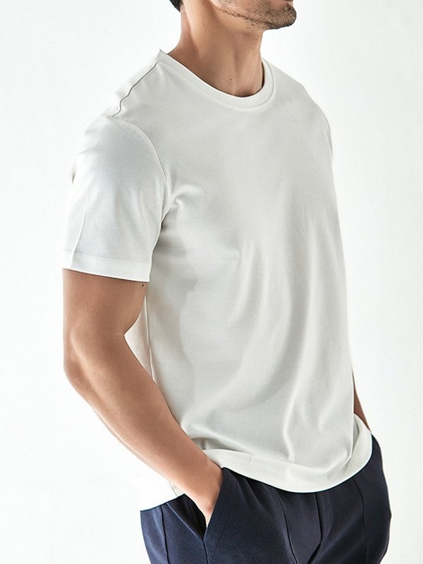 Men's Liquid Ammonia Cotton Short Sleeves-3