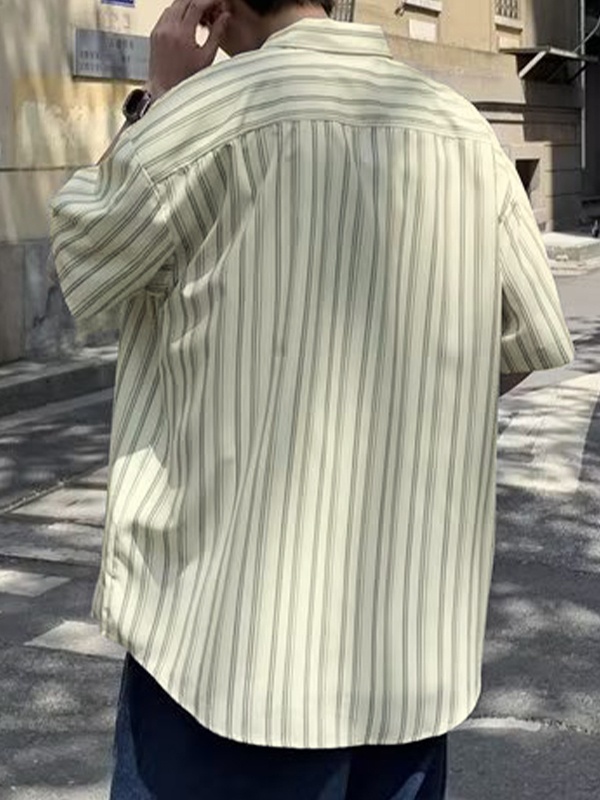 Men's Intage Stripes Shirt-1