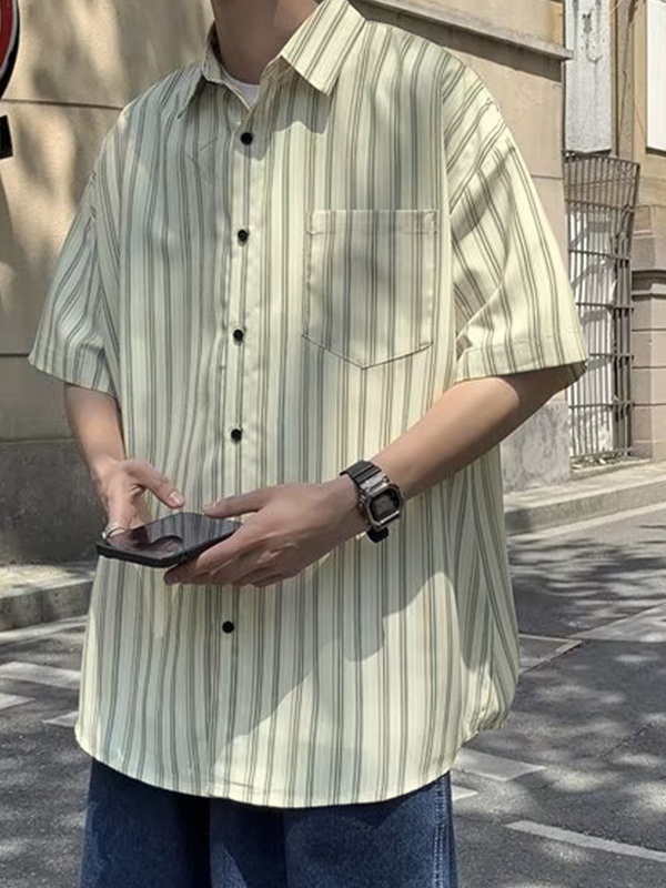 Men's Intage Stripes Shirt-3