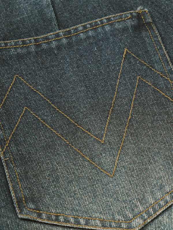 Men's Slash Zipper Straight Short-1