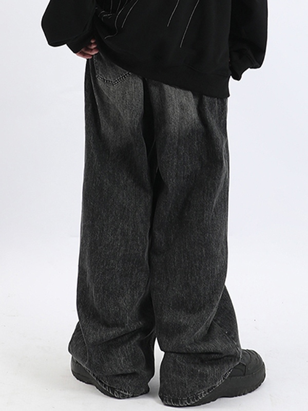 Men's Washed Ombre Loose Jean-1