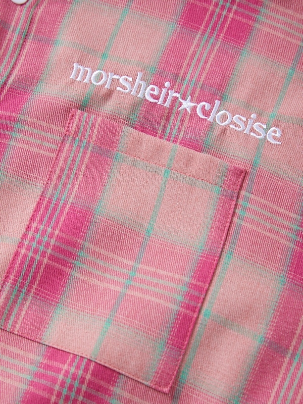 Men's Street Plaid Hooded Long Sleeve Blouse-4