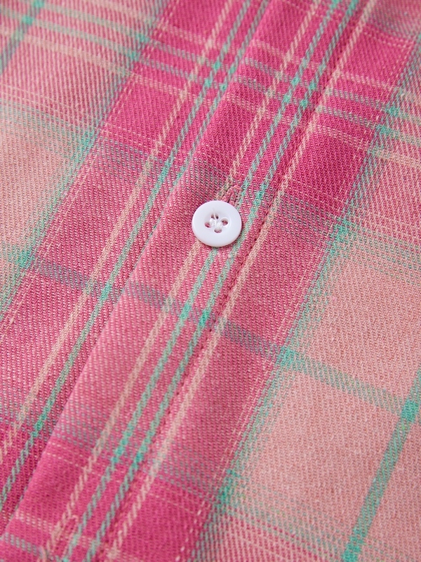 Men's Street Plaid Hooded Long Sleeve Blouse-3