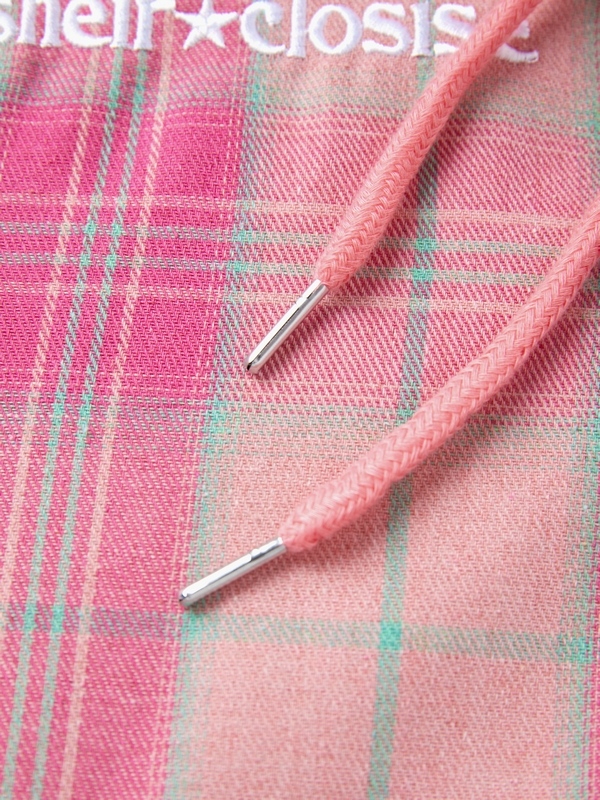 Men's Street Plaid Hooded Long Sleeve Blouse-6