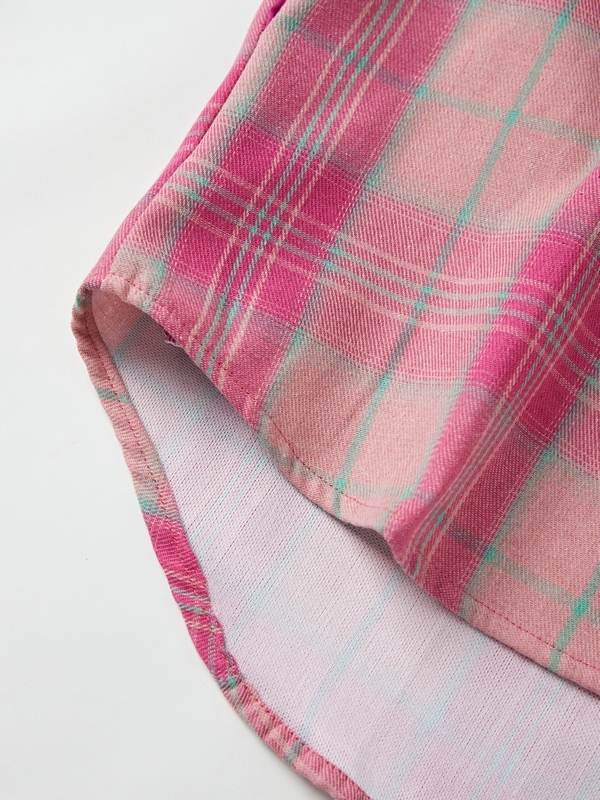 Men's Street Plaid Hooded Long Sleeve Blouse-5