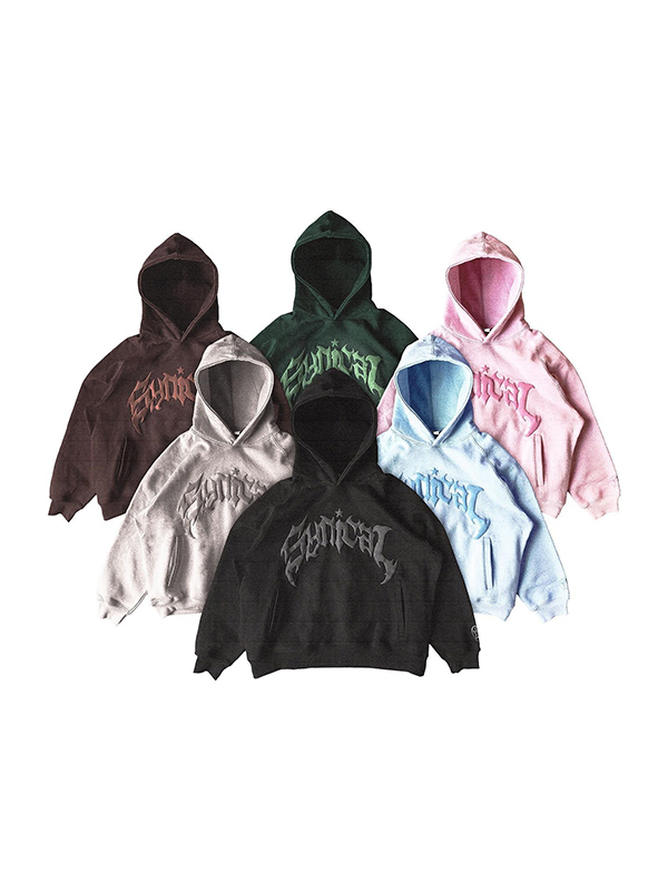 Men's Gothic Letter Print Oversized Hoodie-1