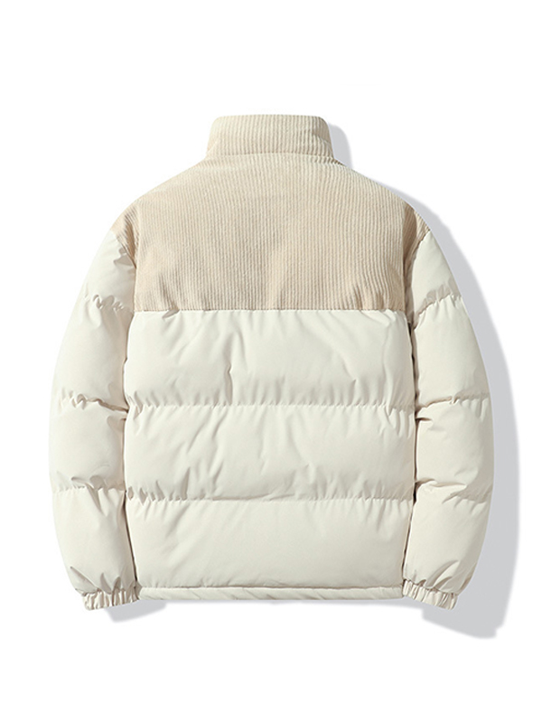 Men's Corduroy Splice Zip Up Jacket-1