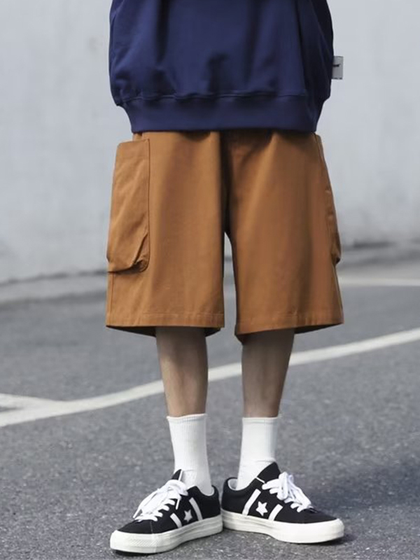 Men's Big Pocket Thin Shorts-3