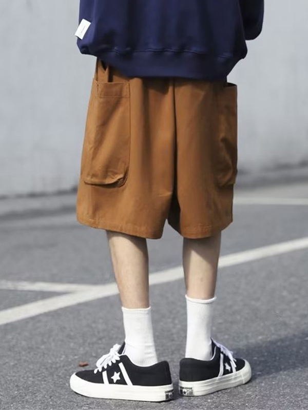 Men's Big Pocket Thin Shorts-2