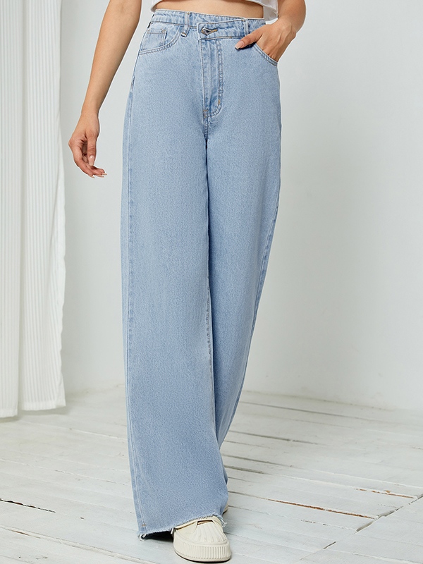 Versatile Light Washed Boyfriend Jeans-1