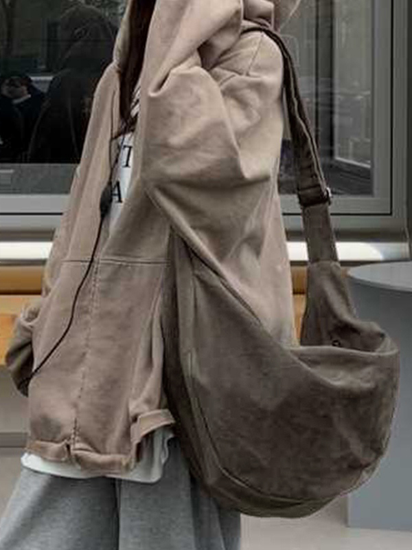 Vintage Canvas Large Capacity Crossbody Bag-2