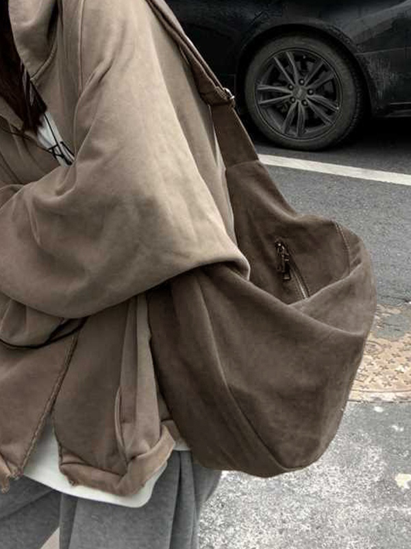 Vintage Canvas Large Capacity Crossbody Bag-4