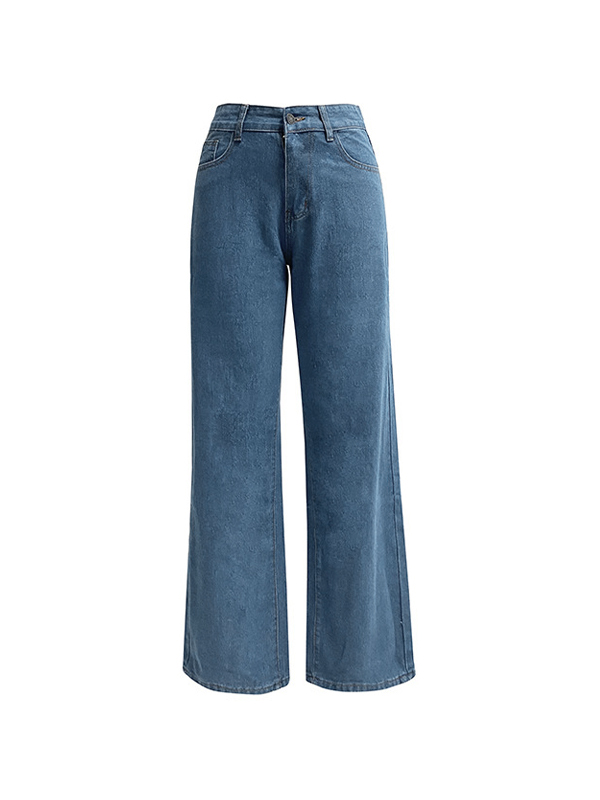 Vintage Wash Elastic Boyfriend Jeans-4