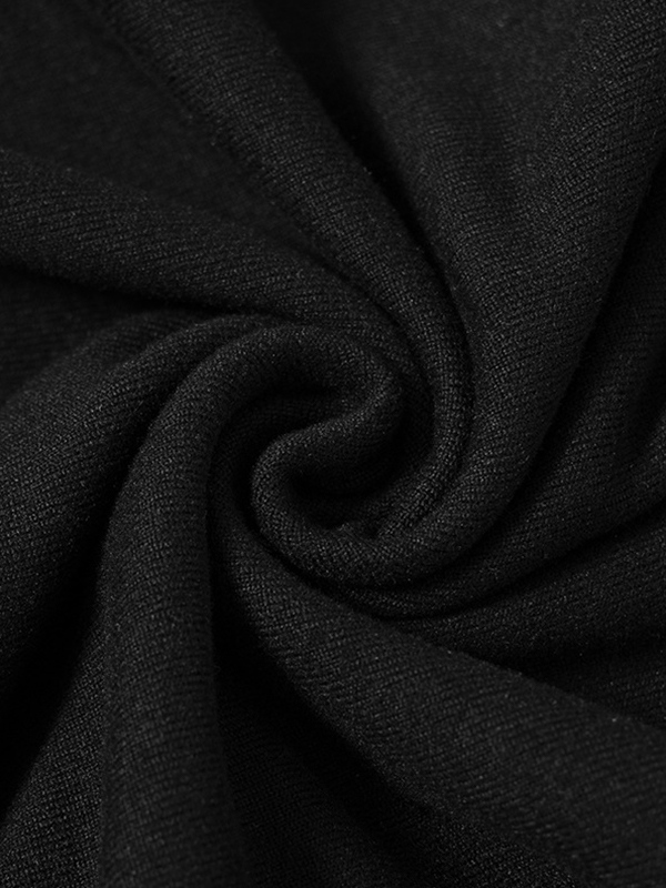 Solid V Neck Mini Dress-4