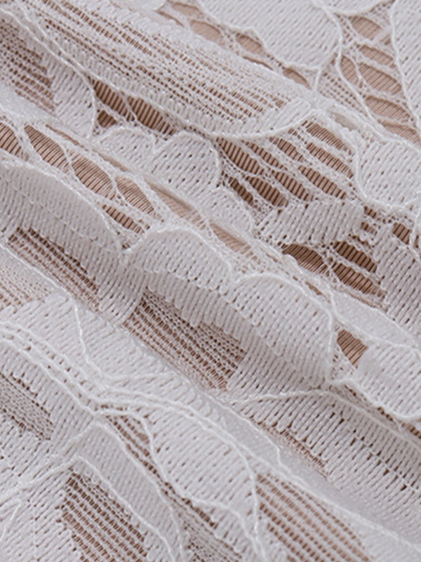 Lace Mesh Corset Bandeau Mini Dress-7