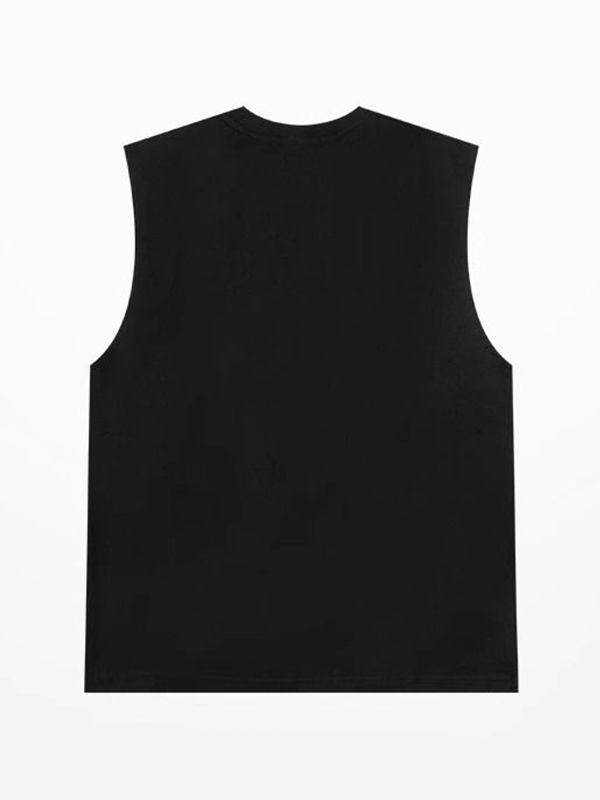 Men's Street Letter Print Vest-2