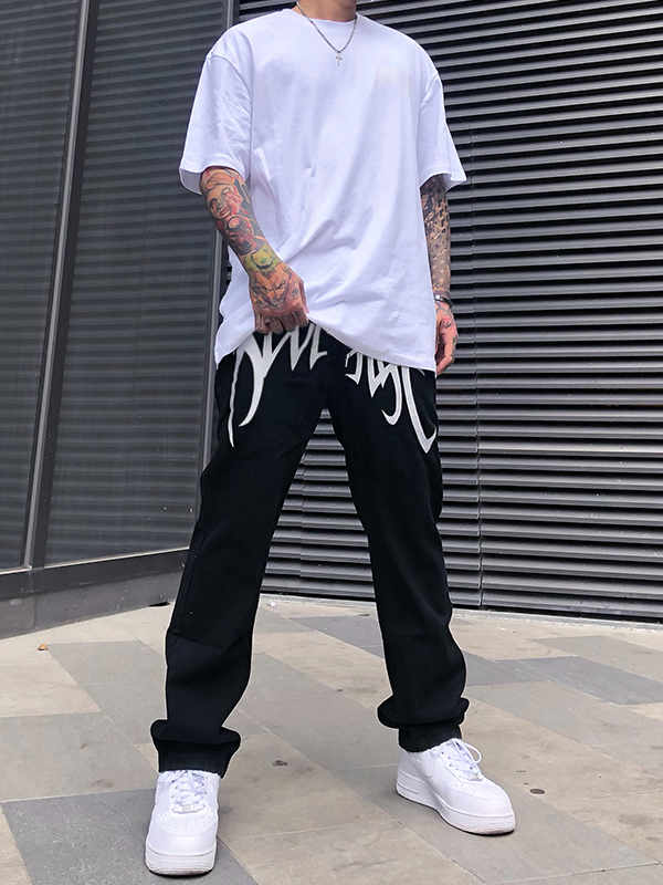 Men's Washed Revenge Straight Leg Jeans-3