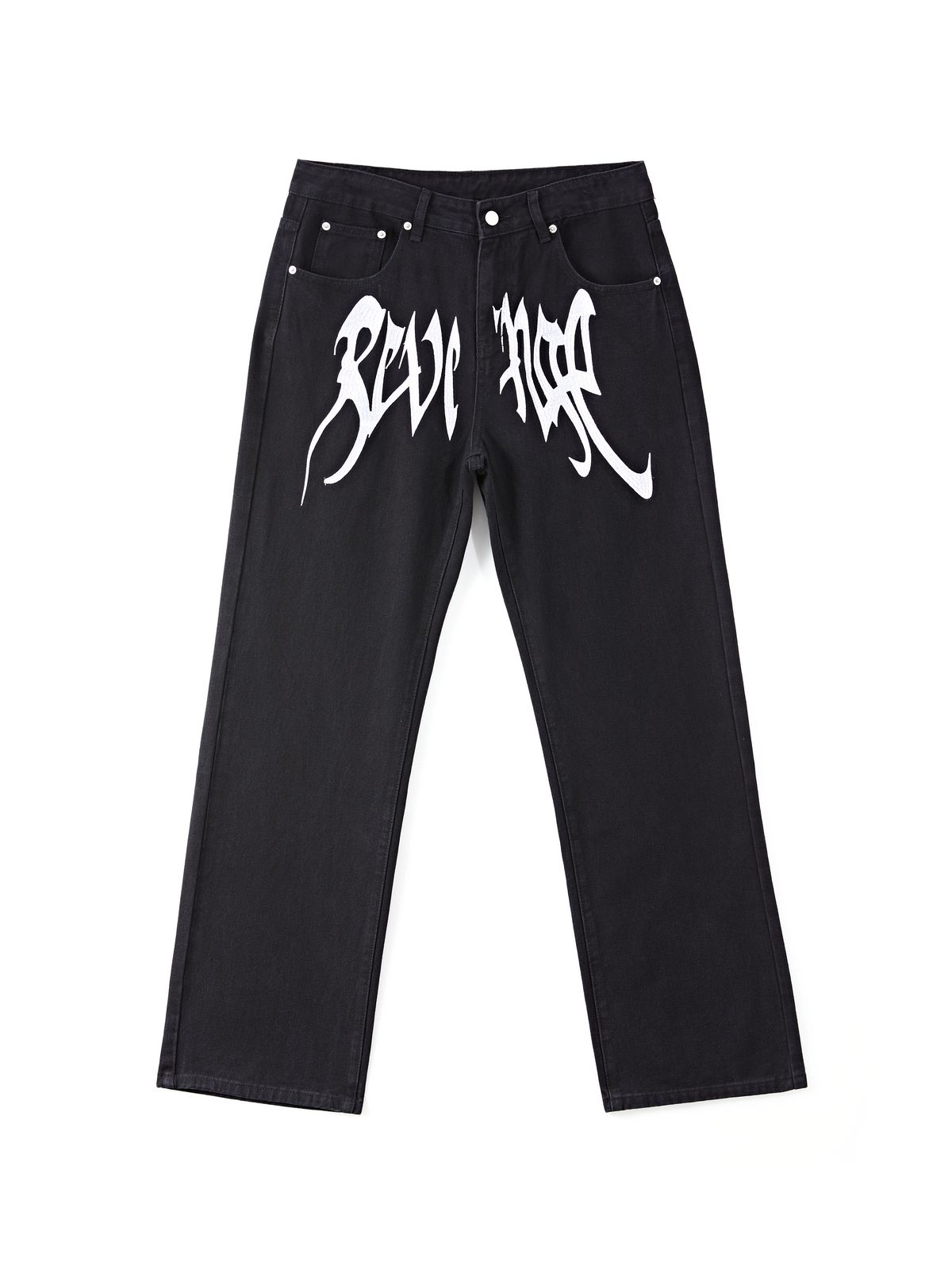 Men's Washed Revenge Straight Leg Jeans-5