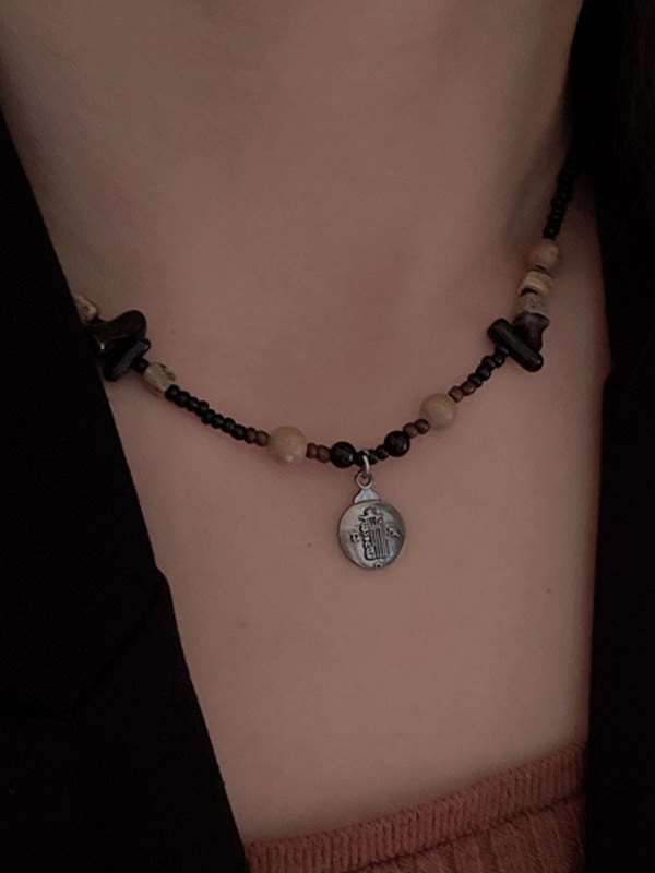 Ethnic Natural Stone Beaded Necklace-2