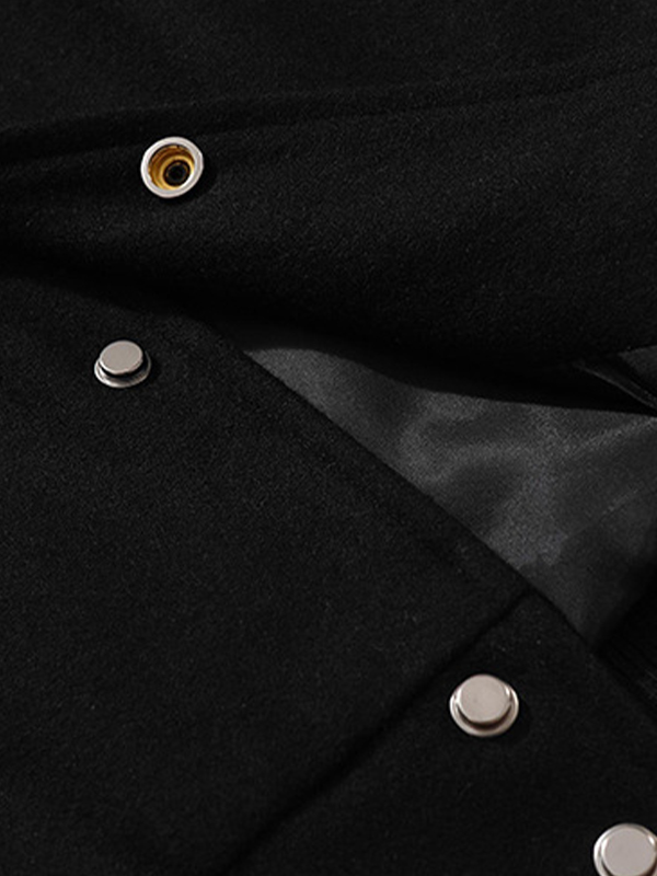 Men's Toweling Embroidered Varsity Jacket-3