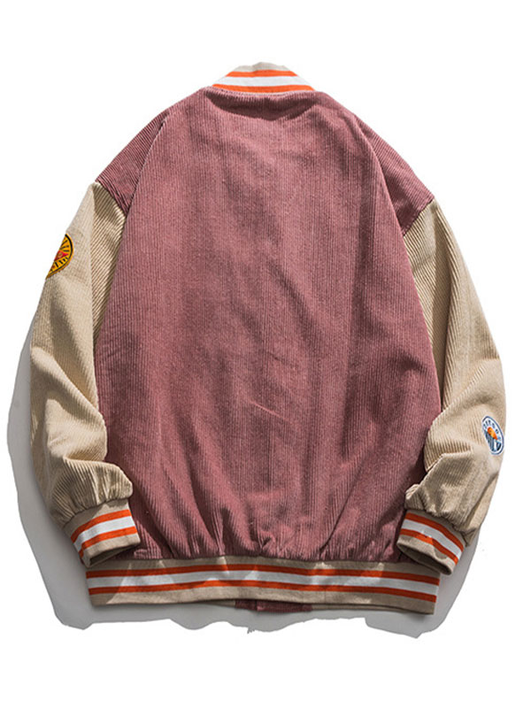 Men's Corduroy Badge Patched Jacket-1