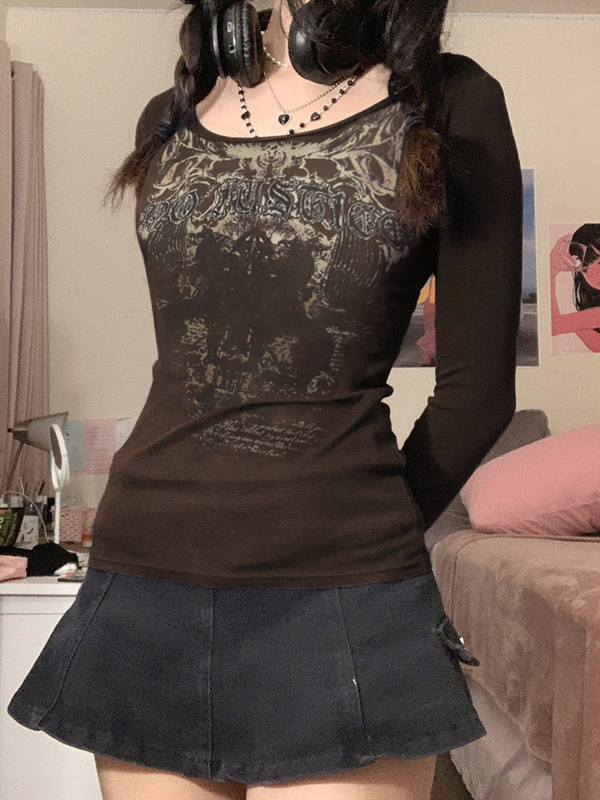 Justice Goth Punk Long Sleeve Tee-1