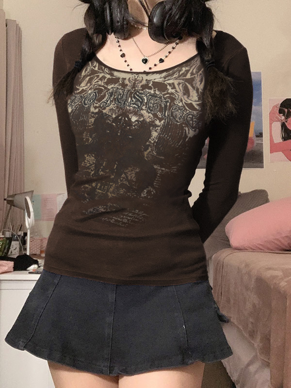 Justice Goth Punk Long Sleeve Tee-2