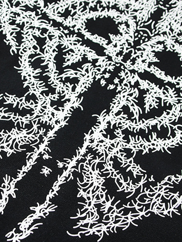 Men's Hip Pop Cross Skull Print Oversized Hoodie-2