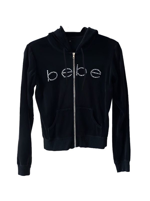 Barbie Pink Letter Rhinestone Print Zip Up Oversized Hoodie-1