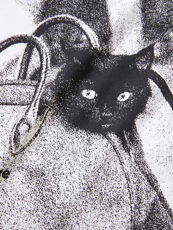 Cat Print Short Sleeve Tee-7