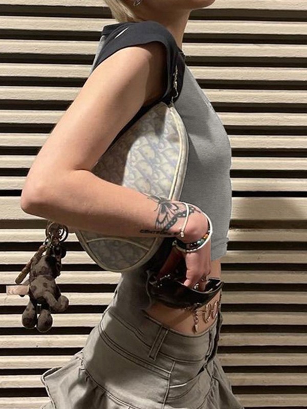 Vintage Butterfly Print Raglan Short Sleeve Tee-1