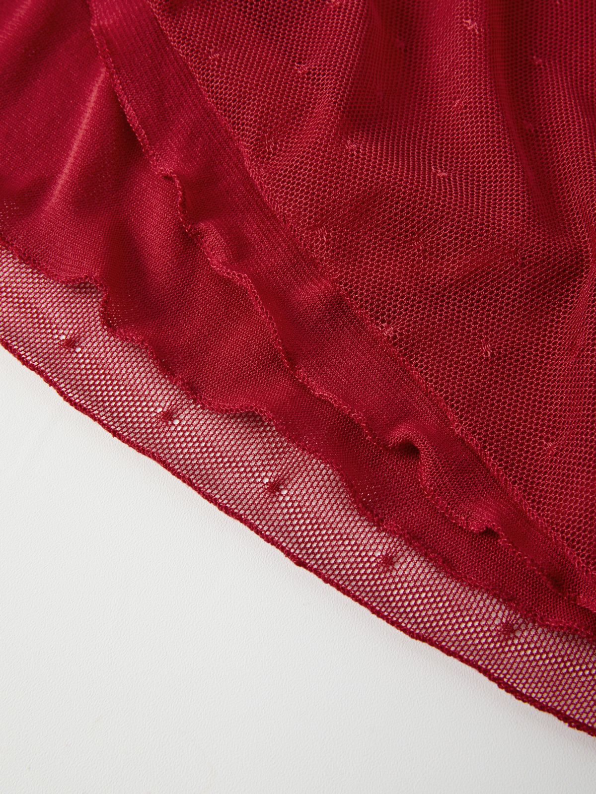 Vintage Tie Front Lace Trim Blouse-6