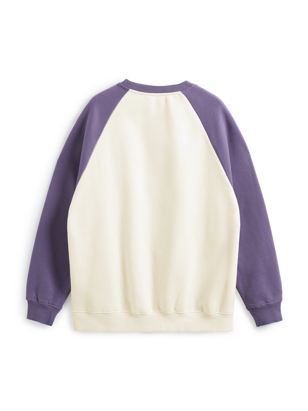 Men’s Contrast Color Raglan Crew Neck Sweatshirt-1