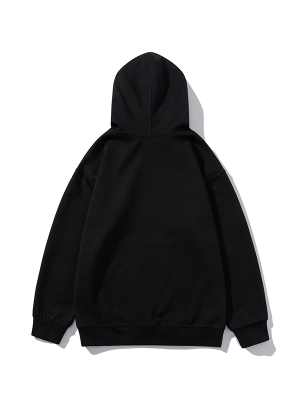 Men’s Solid Color Comfort Cotton Drawstring Oversized Hoodie-1