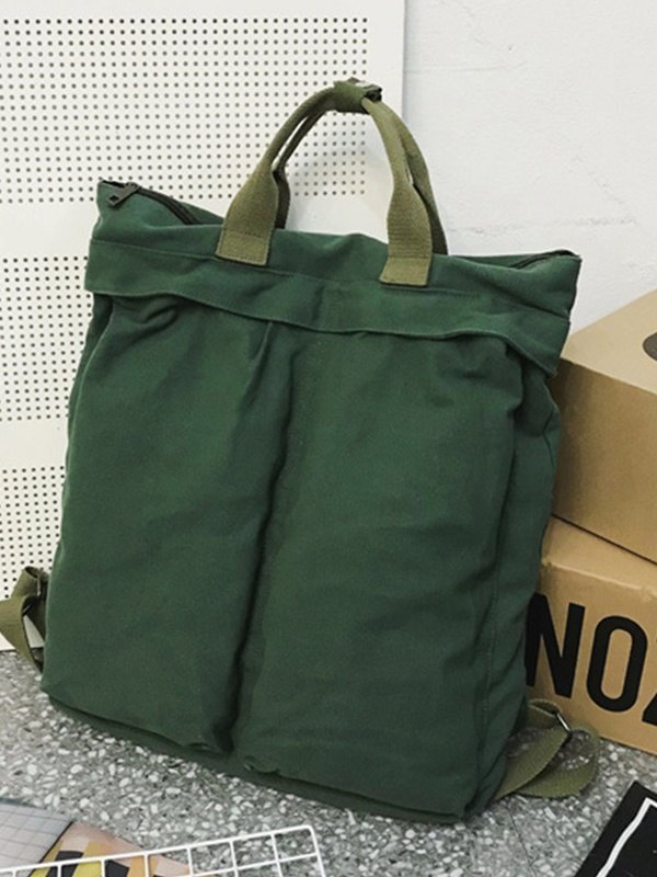 Vintage Large Canvas Backpack-3