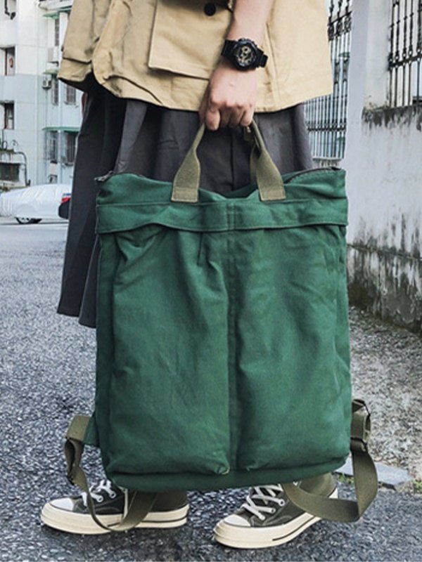 Vintage Large Canvas Backpack-1