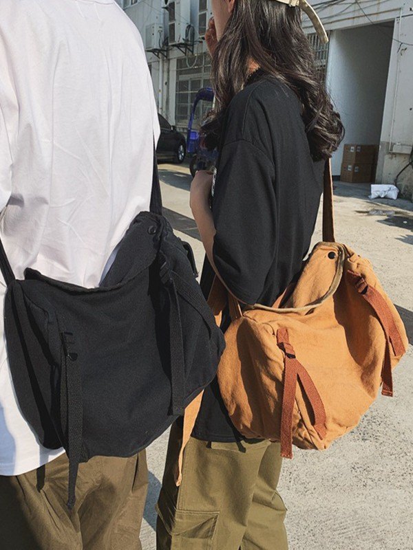 Vintage Large Canvas Messenger Bag-2