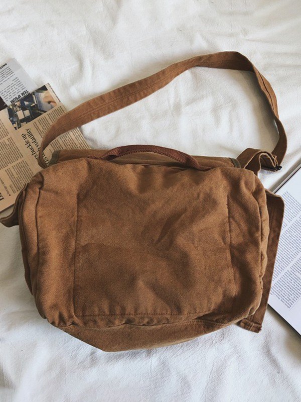 Vintage Large Canvas Messenger Bag-4