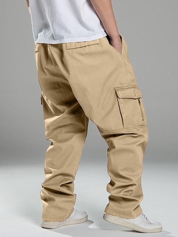 Men's Fleece Lined Casual Cargo Pants-1