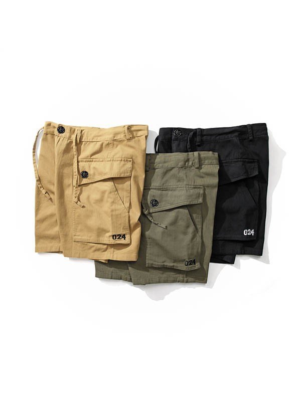 Men's Patch Pocket Khaki Cargo Shorts-2