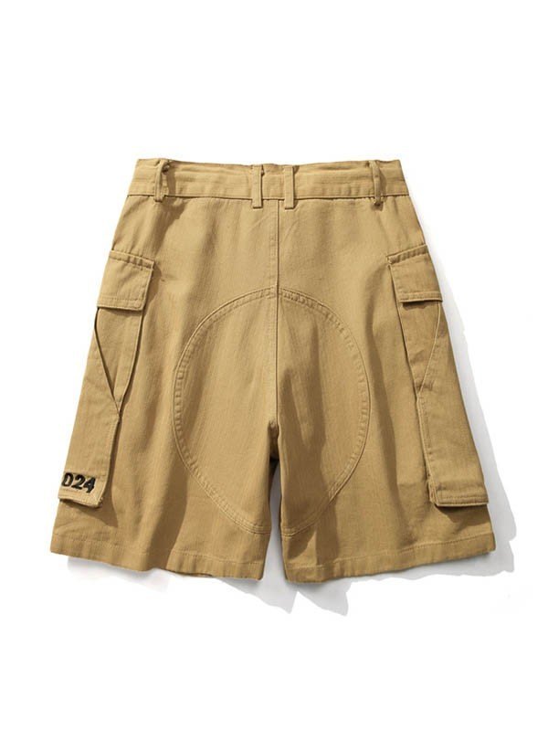 Men's Patch Pocket Khaki Cargo Shorts-1