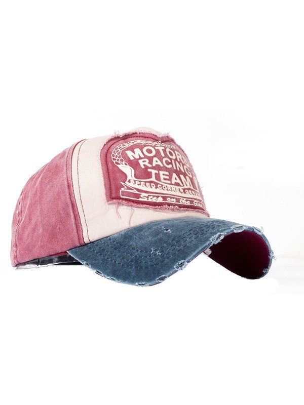 Vintage Patchwork Distressed Baseball Cap-2