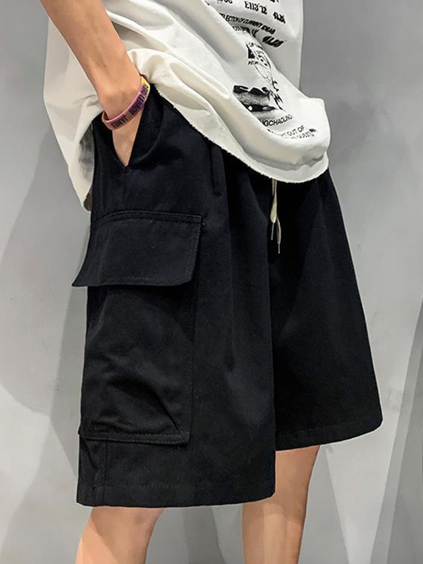 Men's Casual Loose Cargo Shorts-1