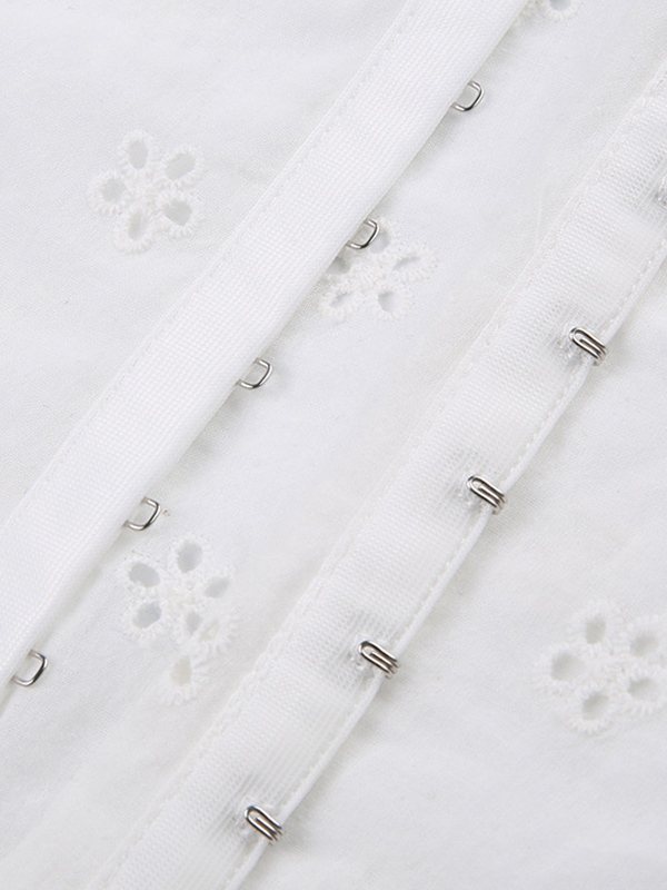 Tie Up Broderie Lace Bandeau Top-7