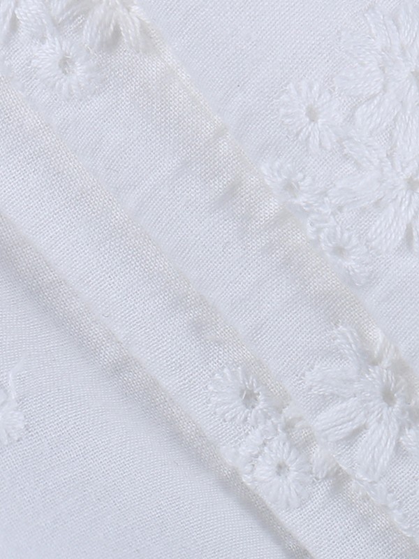 White Floral Asymmetric Corset Top-5