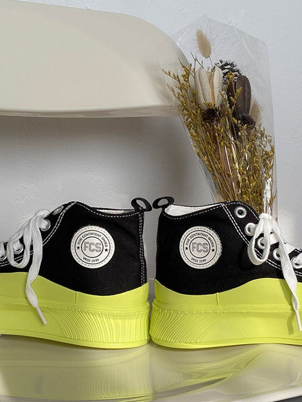Contrast Sole High Top Sneaker-1