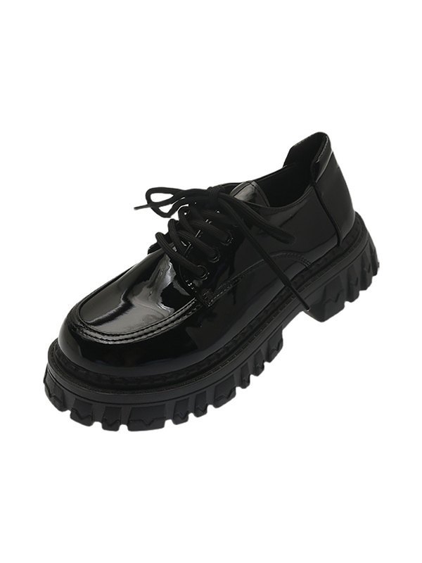 Lace Up Platform Mary Jane Shoes-2