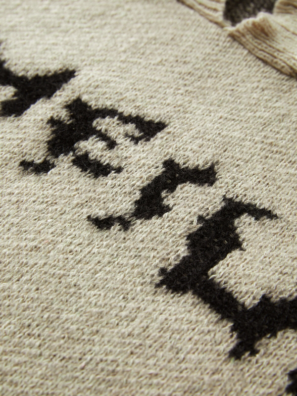 Skull Jacquard Hooded Pullover Sweater-6