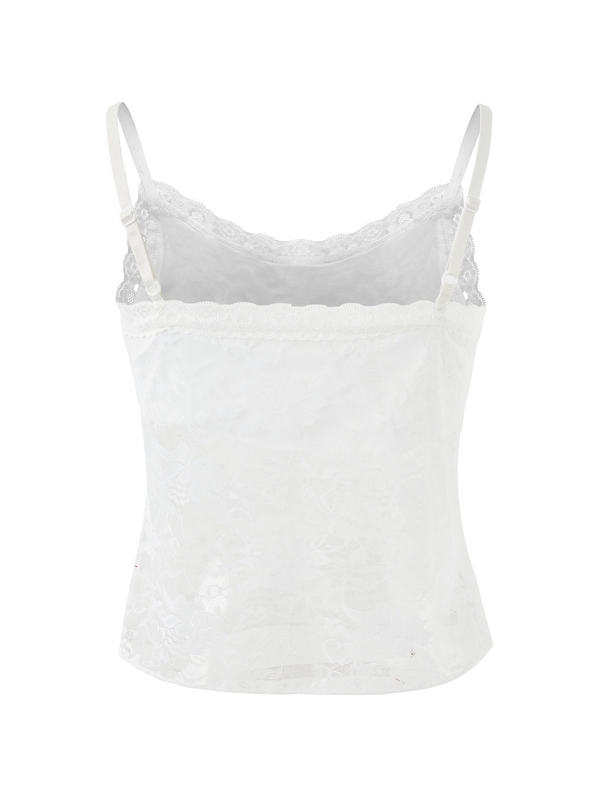 Lace See Through Cami Top-3